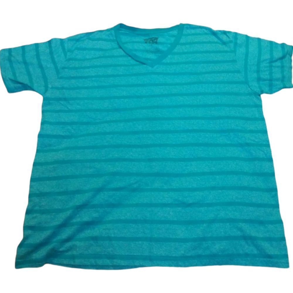 707 Women's Striped V-Neck Unisex Casual Shirt In A Large